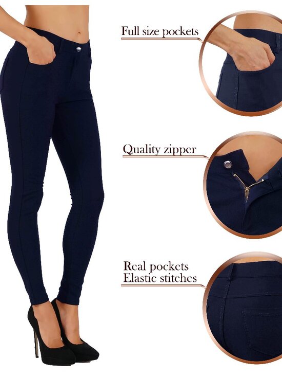 Yelete Pants - NWT Casual Office Pants Slim Women's Jean Look Buttery Soft Jeggings 01